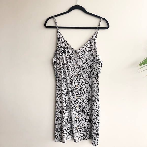 Leopard Dot Slip Dress - Picture 1 of 6
